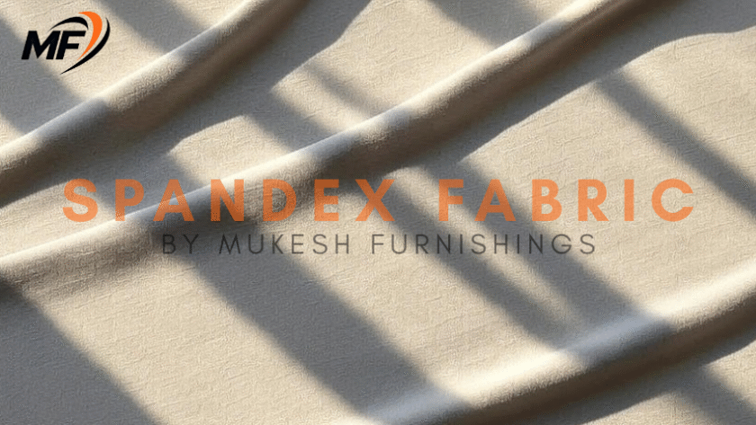 Close-up of sportswear made from stretchy spandex fabric, showcasing its smooth texture and vibrant color.