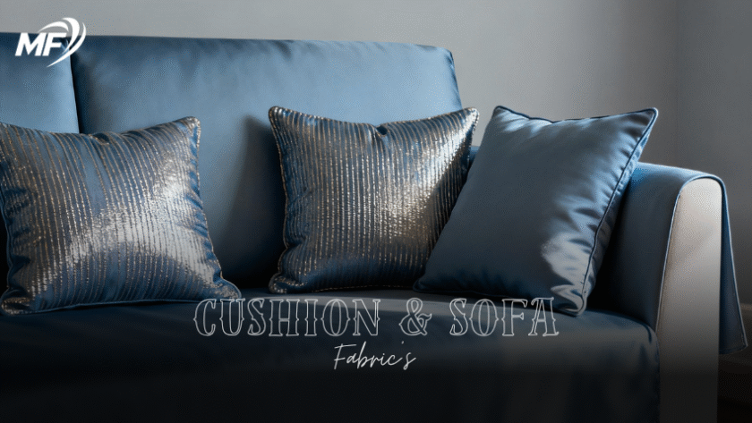 Luxury cushion and sofa fabrics by Mukesh Furnishings Panipat featuring elegant Holland and Nylex fabric design.