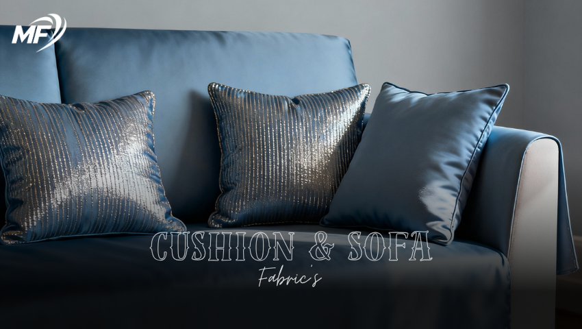 Luxury cushion and sofa fabrics by Mukesh Furnishings Panipat featuring elegant Holland and Nylex fabric design.